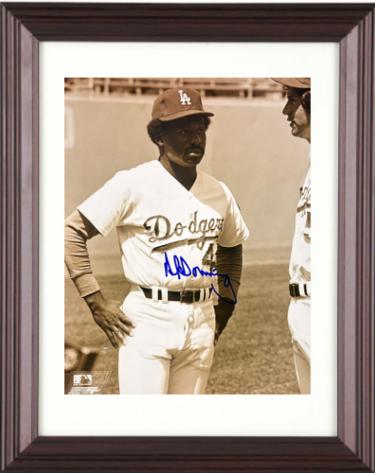 Al Downing signed Los Angeles Dodgers MLB Licensed Vintage Sepia Tone 8x10 Photo imperfect Custom Framing- COA/Show Ticket