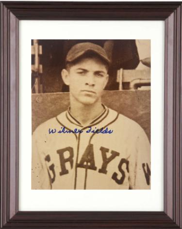 Wilmer Fields signed Homestead Grays 8x10 Photo imperfect Custom Framing- COA/CSA Show Ticket/Photo