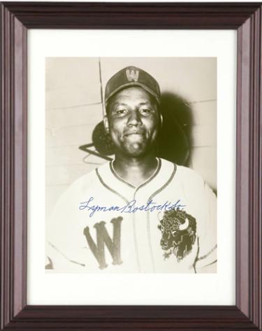 Lyman Bostock, Sr. signed Winnipeg Buffaloes Negro League 8x10 Photo Custom Framing- COA/CSA Show Ticket