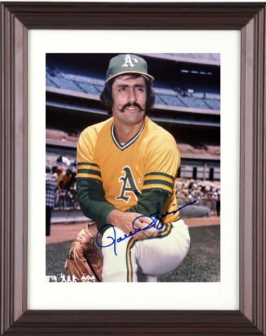 Rollie Fingers signed Oakland A's MLB Licensed 8x10 Photo minor dings Custom Framing- Stacks of Plaques COA (HOF)