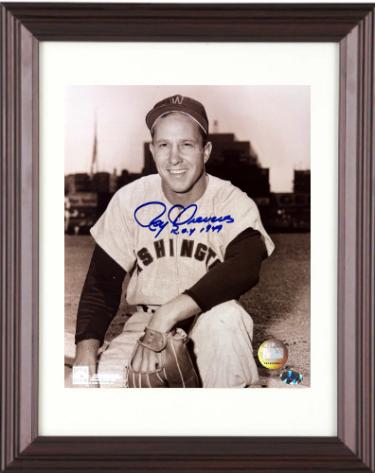 Roy Sievers signed Washington Senators MLB Licensed 8x10 Photo Custom Framing ROY 1949 minor dings- Collector's Showcase Holo