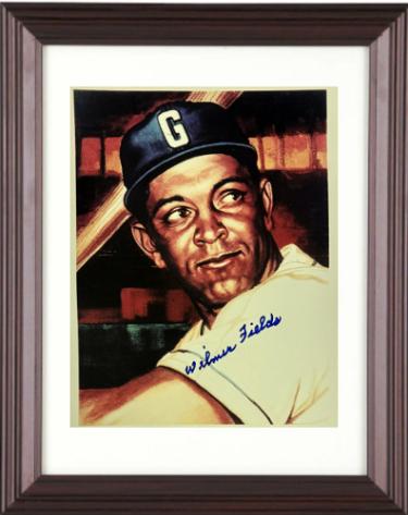 Wilmer Fields signed Homestead Grays Negro League 8x10 Photo minor dings Custom Framing- COA