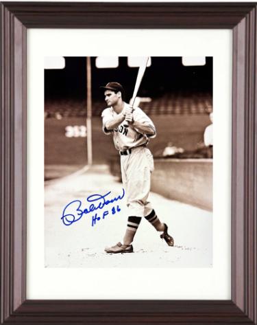 Bobby Doerr signed Boston Red Sox 8x10 Photo HOF 86 minor dings Custom Framing- COA/Ticket