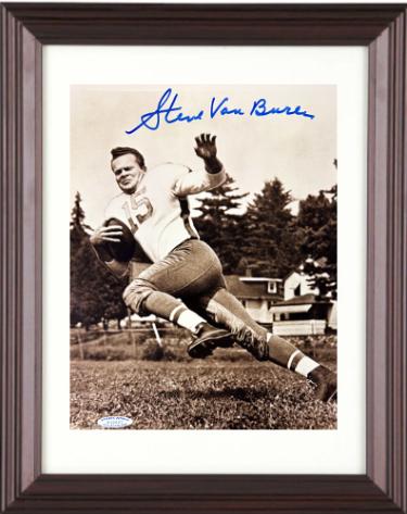 Steve Van Buren signed Philadelphia Eagles NFL Licensed 8x10 Photo minor dings Custom Framing- COA (HOF)