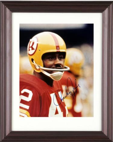 Charley Taylor signed Washington NFL Licensed 8X10 Photo minor dings Custom Framing- NFL Alumni COA (HOF)