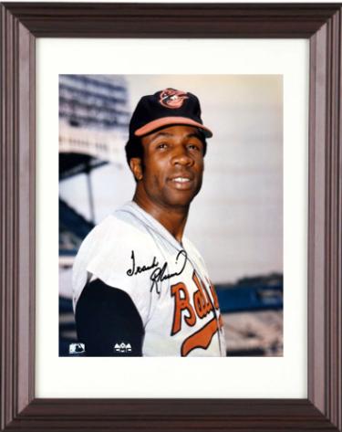 Frank Robinson signed Baltimore Orioles MLB Licensed 8x10 Photo Custom Framing- Tuff Stuff COA (HOF/TC)