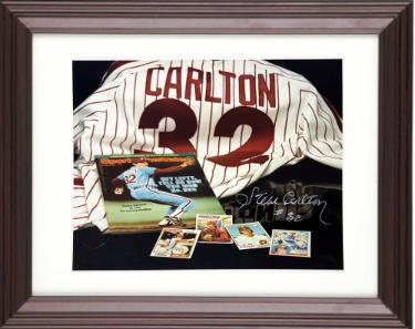 Steve Carlton signed Philadelphia Phillies Collage 8x10 Photo #32 Custom Framing- COA (HOF/4XCY)
