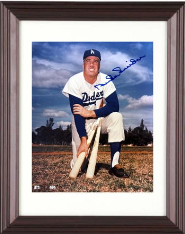 Duke Snider signed Los Angeles Dodgers MLB 8x10 Photo imperfect Custom Framing- COA (HOF/2X WSC)