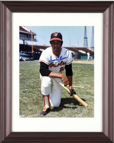 Frank Robinson signed Baltimore Orioles MLB 8x10 Photo imperfect Custom Framing- COA (HOF/TC)