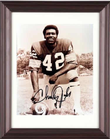 Charley Taylor signed Washington NFL 8X10 Photo Custom Framing- Tuff Stuff COA/Show Ticket/HOF