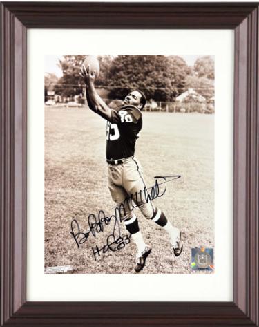 Bobby Mitchell signed Washington NFL Licensed 8x10 Photo Custom Framing w/ HOF 83 imperfect- COA