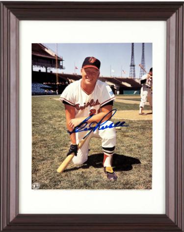 Boog Powell signed Baltimore Orioles MLB 8x10 Photo Custom Framing minor dings - COA (2X WSC)