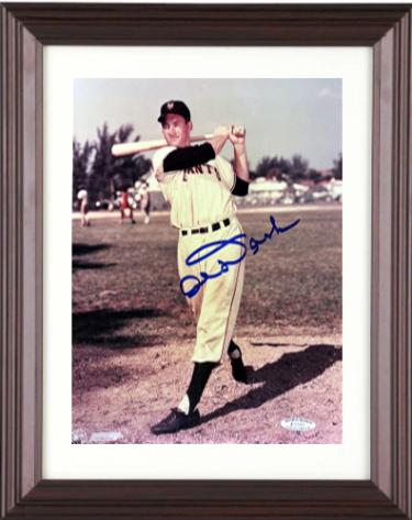 Alvin Dark signed New York Giants MLB 8x10 Photo Custom Framing imperfect - Sports World Collectibles COA