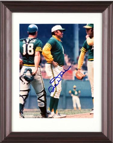 Alvin Dark signed Oakland A's MLB 8x10 Photo Custom Framing imperfect- Stacks of Plaques COA