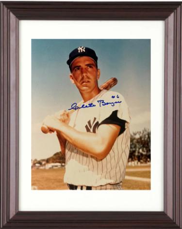 Clete Boyer signed New York Yankees MLB Licensed 8x10 Photo Custom Framing #6 minor dings- COA