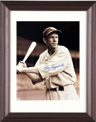 Ray Hayworth signed Detroit Tigers MLB 8x10 Photo Custom Framing minor dings- COA (1935 WS Champ)
