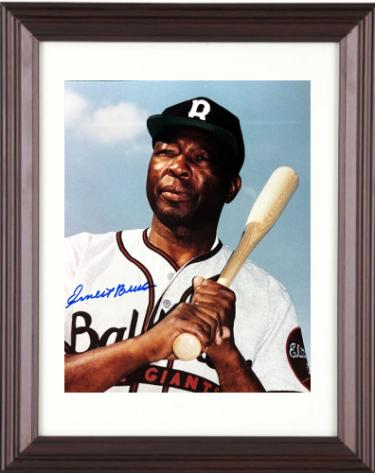 Ernest Burke signed Baltimore Elite Giants Negro League 8x10 Photo Custom Framing imperfect-COA