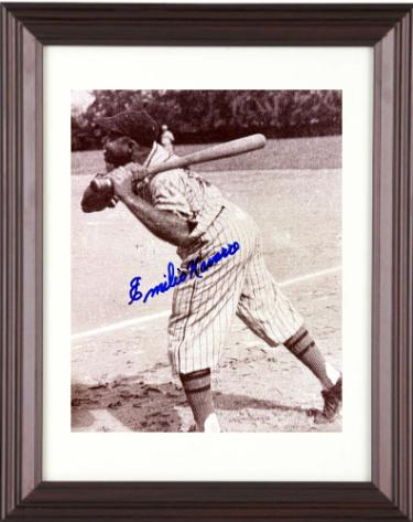 Emilio Navarro signed Cuban Stars Negro League 8x10 Photo Custom Framing imperfect- COA