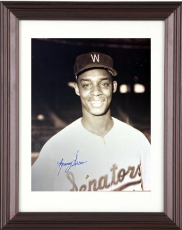 Lenny Green signed Washington Senators MLB 8x10 Photo Custom Framing imperfect- COA/Ticket