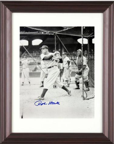 Ralph Houk signed New York Yankees 8x10 Photo Custom Framing imperfect- COA -'61 & '62 WS Champ