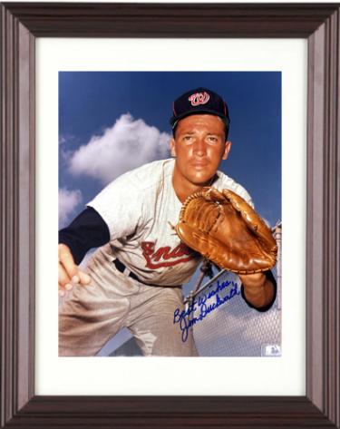 Jim Duckworth signed Washington Nationals MLB Licensed 8x10 Photo Custom Framing imperfect- COA