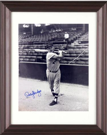 Rocky Bridges signed Washington Senators Vintage B&W 8x10 Photo Custom Framing imperfect- COA