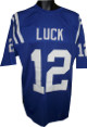 Andrew Luck Blue Custom Stitched Pro Style Football Jersey XL