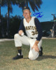 Vern Law signed Pittsburgh Pirates 8x10 Photo (on knee)