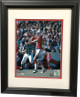 Steve Grogan signed New England Patriots 8X10 Photo Custom Wood Framing (passing vs Chargers)