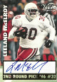 Leeland McElroy signed 1996 2nd Round Draft Pick Scoreboard Football Card (Texas A&M Aggies)
