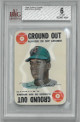 Rod Carew Minnesota Twins 1968 Topps Game Baseball Card (Ground Out)- Beckett Graded 6 Excellent-Mint