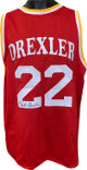 Clyde Drexler signed Red TB Custom Stitched Pro Style Basketball Jersey- JSA Hologram #WP945813