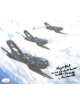 George C. Axtell signed WWII Corsair Vintage Color 8x10 Photo Ace Pilot- 5 in One Day- JSA Hologram #DD64541