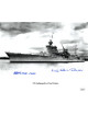 Harlan Twible & Edgar/Ed Harrell dual signed WWII USS Indianapolis Pearl Harbor Survivors Vintage B&W 8x10 Photo- JSA #HH18105
