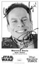 Warwick Davis signed Wald/Wicket Star Wars Weekends 4.5x7.5 B&W Photo To Genevea Magic-JSA #EE60357 (Disney's Hollywood Studios)