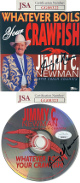 Jimmy C. Newman signed 1995 Whatever Boils Your Crawfish Album Cover Booklet & CD w/ Case- JSA #GG08322/#GG08323 (2 signatures)