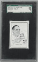 George Sisler 1950 Callahan Hall Of Fame Trading Card SSG Graded 84 NM 7 (St Louis Browns)