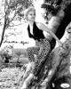 Martha Hyer signed Vintage B&W 8x10 Photo- JSA #II11025 (leopard pants)