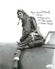 Major Frank McCauley signed WWII B&W 8x10 Photo 56th Fighter Group-5.5 Kills 8th Air Force Ace Pilot- JSA #II11093