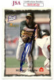 Miguel Tejada signed 1997 Best Baseball Rookie Card (RC) #4- JSA #HH18520 (Modesto/Oakland A's/On Card Auto)