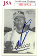 Miguel Tejada signed 2001 Bowman Heritage Baseball Card #15- JSA #HH18521 (On Card Auto/Oakland A's)
