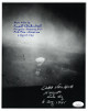 Dutch Van Kirk & Russell E Gackenbach signed WWII B&W 8x10 Photo Navigators Enola Gay & Hiroshima 6 Aug 1945- JSA #II11528