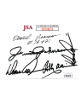 NASCAR Legends Bobby Allison/David Pearson/Junior Johnson/Donnie Allison signed 3x5 Index Card 4 sigs- JSA #II11673