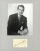 Fred MacMurray signed 3x5 Index Card w/ Hollywood B&W 8x10 Photo- Matted to 11x14- JSA #II11985