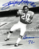Johnny Rodgers signed Nebraska Cornhuskers B&W 8x10 Photo w/ The Jet/Heisman 72/#20
