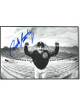 Rudy Ruettiger signed Notre Dame Fighting Irish Stadium B&W 8X10 Photo- Rudy 45 Hologram