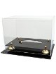 Football Full Size Acrylic Deluxe Display Case with Gold Risers, black base