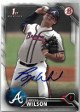 Bryse Wilson signed 2016 Topps Bowman 1st Card Atlanta Braves Rookie Trading Card (RC) #BD-111