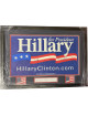 Hillary Clinton Dual signed 2016 President 14x21 Campaign Poster Framing JSA #LL60399 (With Chelsea/First Lady/20x28)