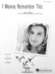 Linda Davis signed 1998 I Wanna Remember This 9x12 Sheet Music Book To Jerry imperfect- COA